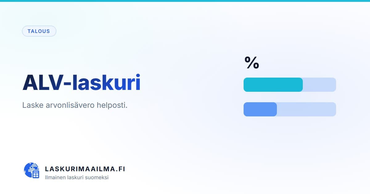 ALV-laskuri – Laske arvonlisävero helposti