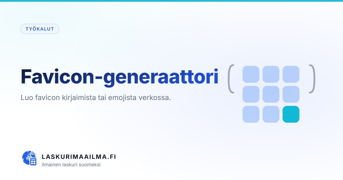 Favicon-generaattori – Luo favicon kirjaimista tai emojista verkossa