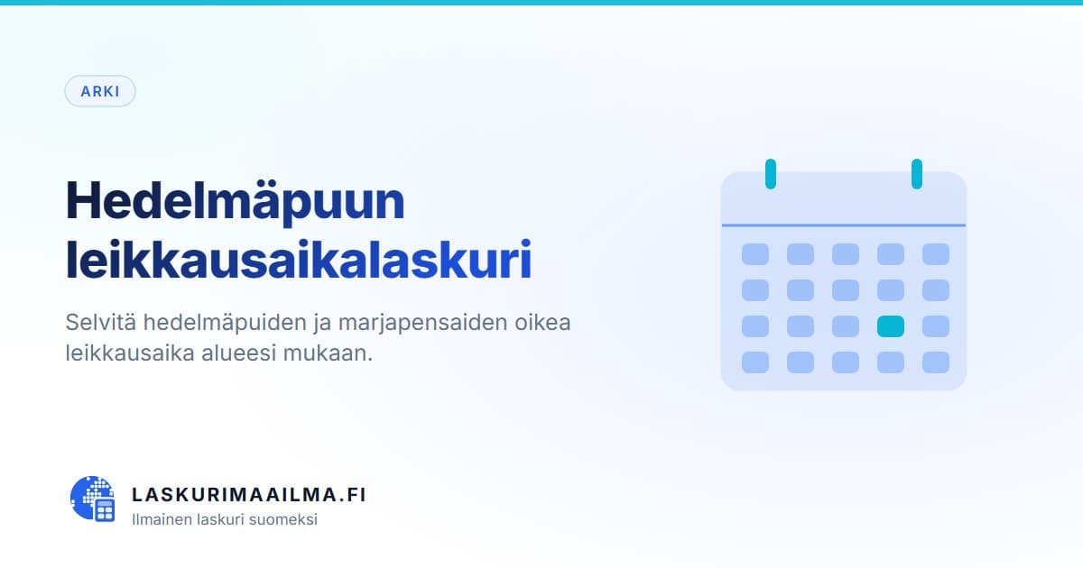 Hedelmäpuun leikkausaikalaskuri – Selvitä hedelmäpuiden ja marjapensaiden oikea leikkausaika alueesi mukaan