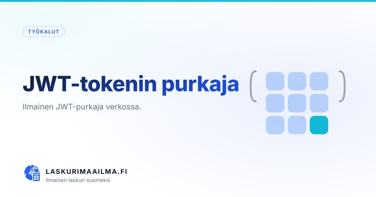 JWT-tokenin purkaja – Ilmainen JWT-purkaja verkossa