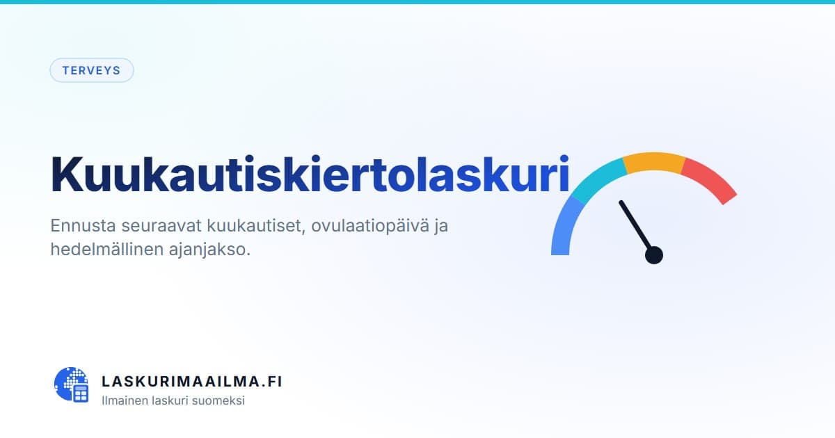 Kuukautiskiertolaskuri – Ennusta seuraavat kuukautiset, ovulaatiopäivä ja hedelmällinen ajanjakso