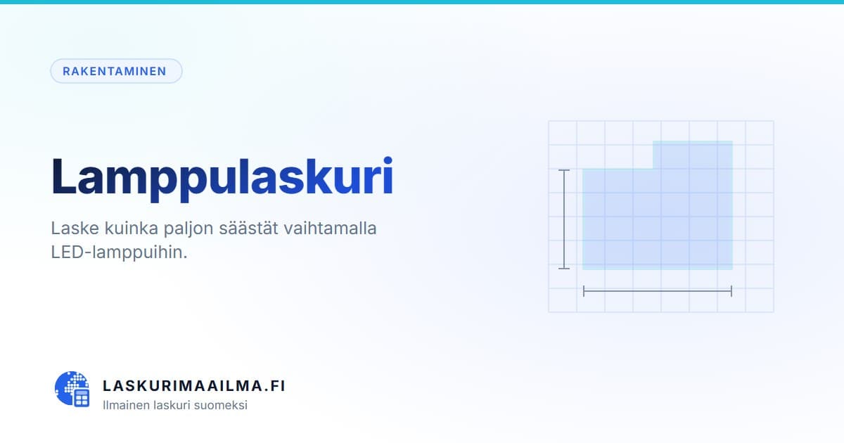 Lamppulaskuri – Laske kuinka paljon säästät vaihtamalla LED-lamppuihin