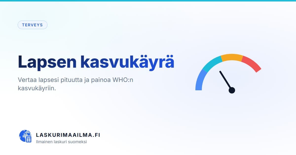 Lapsen kasvukäyrä – Vertaa lapsesi pituutta ja painoa WHO:n kasvukäyriin