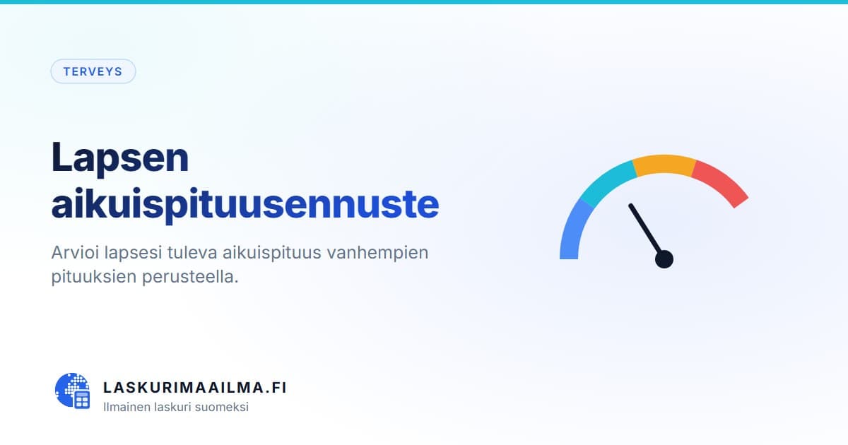 Lapsen aikuispituusennuste – Arvioi lapsesi tuleva aikuispituus vanhempien pituuksien perusteella