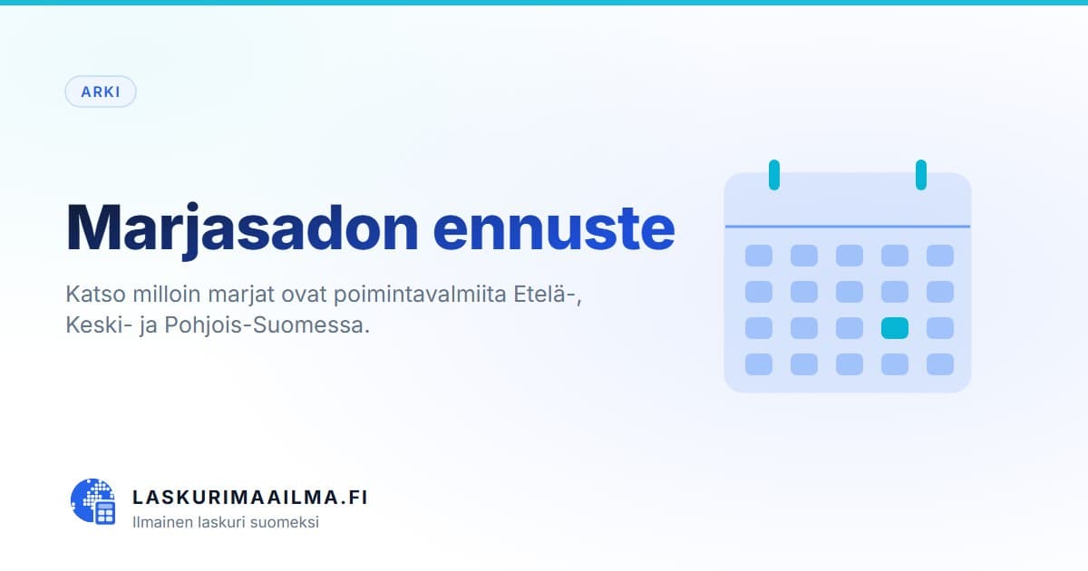Marjasadon ennuste – Katso milloin marjat ovat poimintavalmiita Etelä-, Keski- ja Pohjois-Suomessa