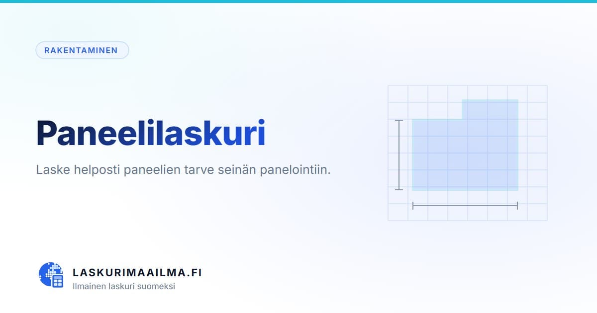 Paneelilaskuri – Laske helposti paneelien tarve seinän panelointiin