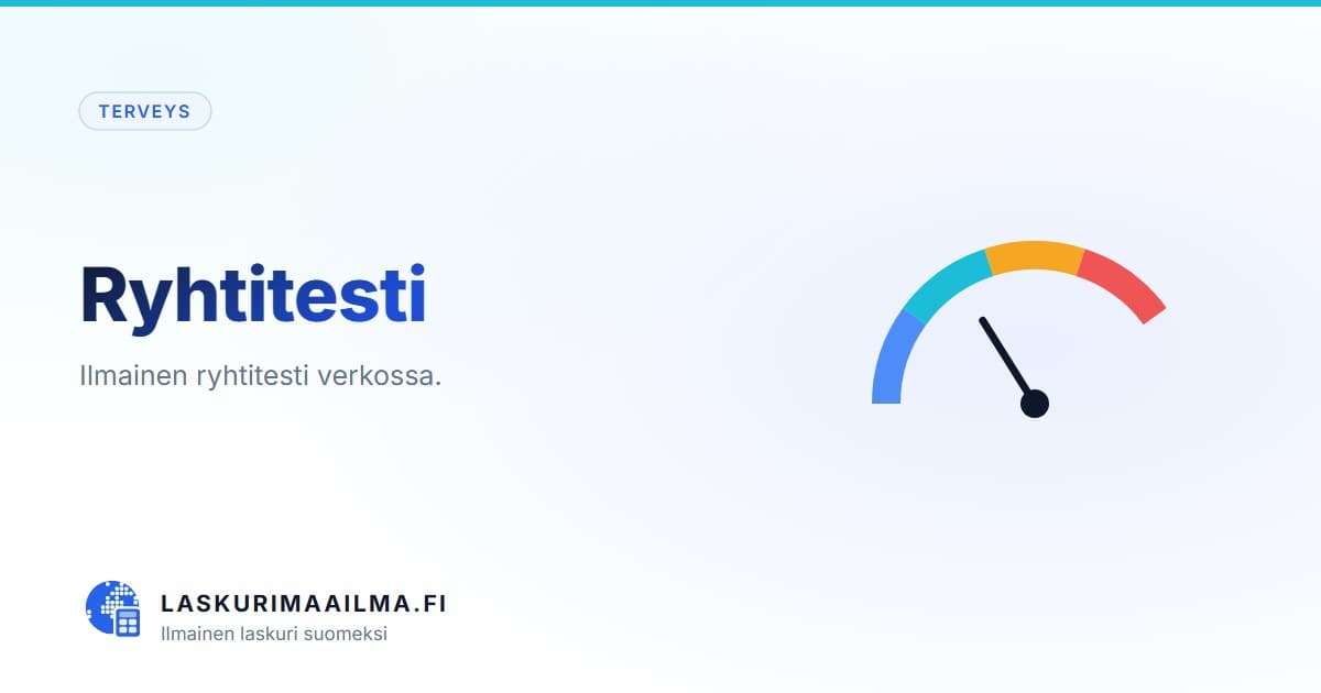 Ryhtitesti – Ilmainen ryhtitesti verkossa