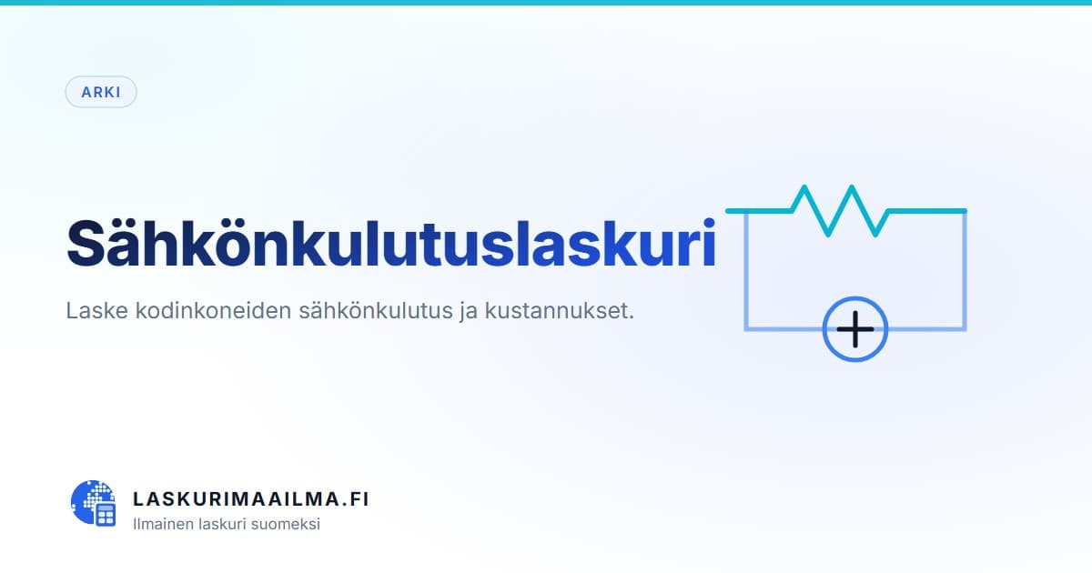 Sähkönkulutuslaskuri – Laske kodinkoneiden sähkönkulutus ja kustannukset