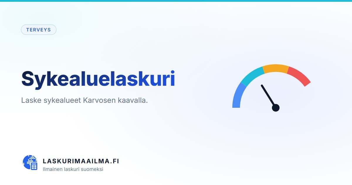 Sykealuelaskuri – Laske sykealueet Karvosen kaavalla