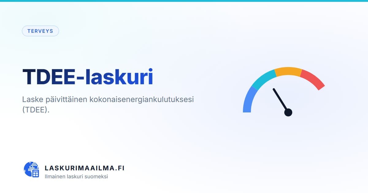 TDEE-laskuri – Laske päivittäinen kokonaisenergiankulutuksesi (TDEE)