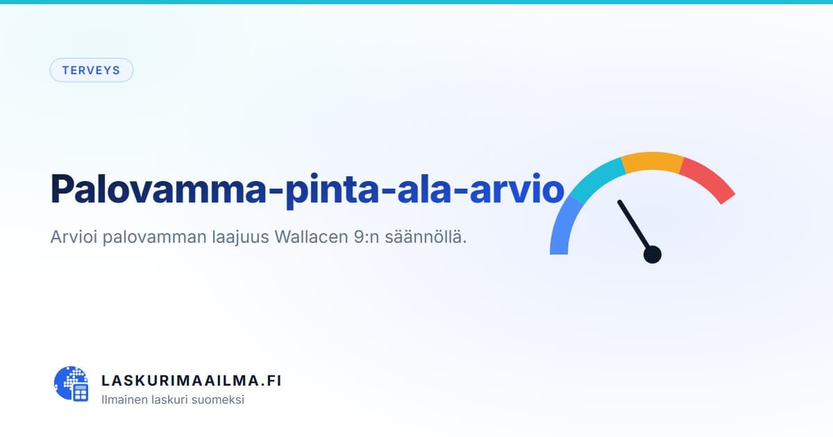 Palovamma-pinta-ala-arvio – Arvioi palovamman laajuus Wallacen 9:n säännöllä